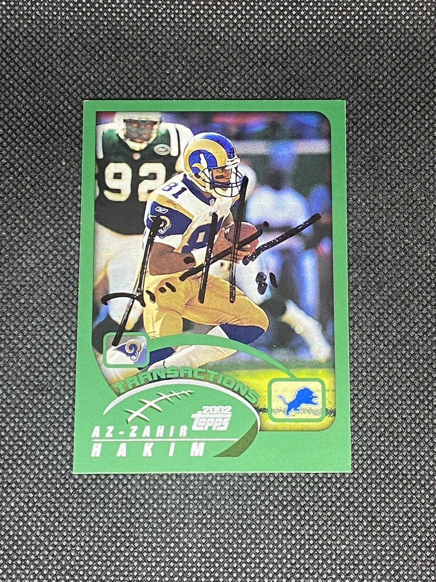 Az-Zahir Hakim Detroit Lions 2002 Topps Signed Auto Card #229