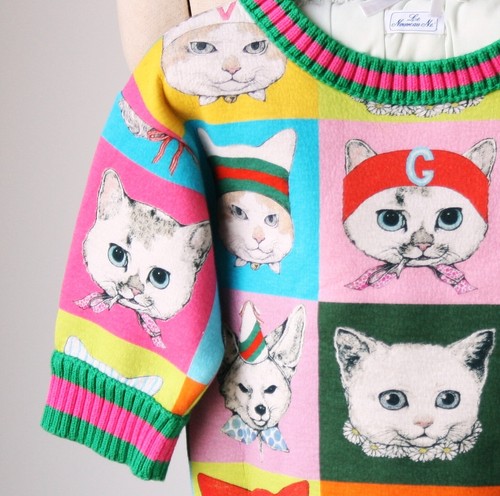Gucci Cats and Dogs Pattern Bay Sweatshirt - Picture 2 of 8