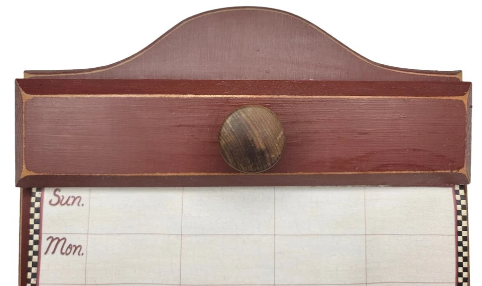 Kitchen Daily Notes Board for Paper & Pencil Wood Country Folk Art Creative Wood - Image 3 of 4