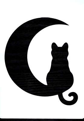 Schablone Katze Mond 18x12,5cm wiederverwendbar. Schablone Katze Mond wiederverwendbar