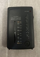 GE 7-1637A AM/FM Stereo Headset Radio Handheld Portable USED Works FAST SHIPPING
