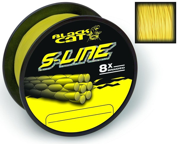 (0,10€/1M) Black Cat S Line 0,55M 70Kg 300M - Wallerschnur, Angelschnur, Welssch-image