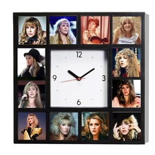 Stevie Nicks Through The Years Clock with 12 pictures Young to Old