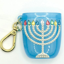 Bath  Body Works MENORAH Hanukkah Blue Pocketbac Sanitizer Gel Holder
