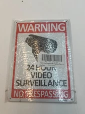 (QTY 2) PACK OF 4 No Trespassing/Surveillance Sign Aluminum Reflective 10’’x7’’