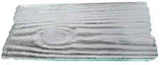 Annie Glass Handcrafted USA Grove Glass Plank Cheese Serving Board 11.5 x 5.5