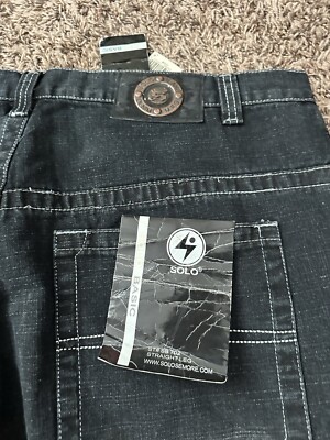 Vintage Y2K Solo Semore Jeans Dark Blue Denim Straight Leg Baggy