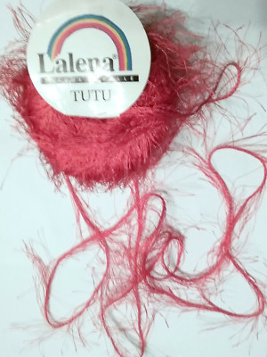 dickes Fransengarn 75 m, '' Tutu '' von Lalena,  uni- schwarz, grau, pink, Vintage