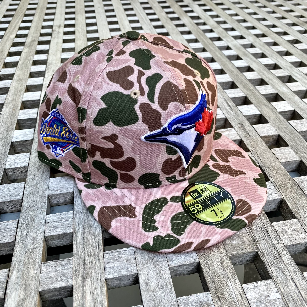 Toronto Blue Jays 1995 World Series New Era 59FIFTY Duck Camo Fitted Hat 7  1/2