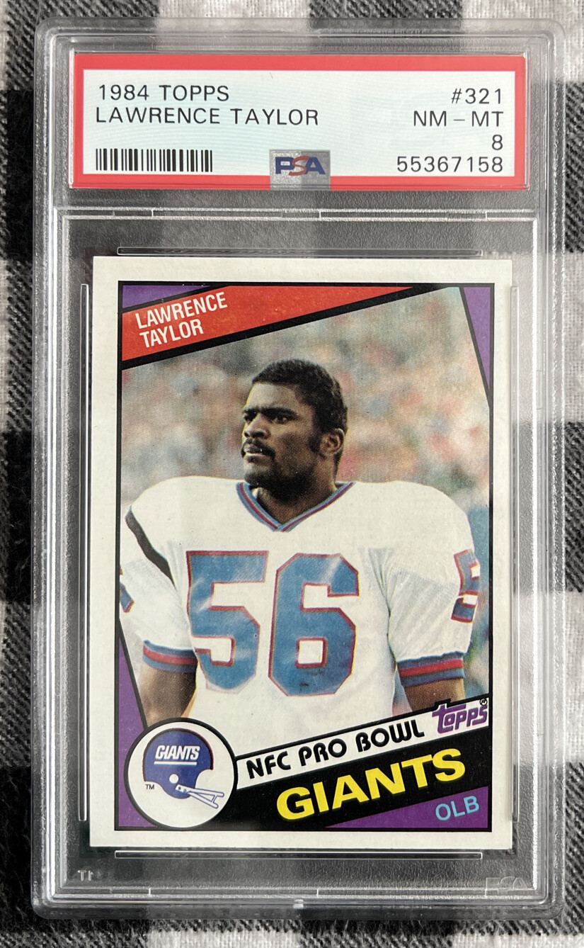 1984 Topps New York Giants LAWRENCE TAYLOR #321 PSA 8 NM Mint