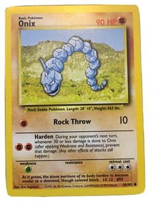 Pokemon Individual Cards Excellent Condition Onix 56 102 Base Set Pokemon Card Redberylevents