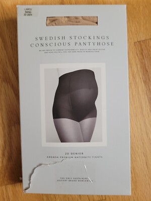 Swedish Stockings Amanda Premium Maternity Tights 20 Den Sand Size L