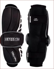 NEW Brine Triumph III Lacrosse Arm Guards - Large White