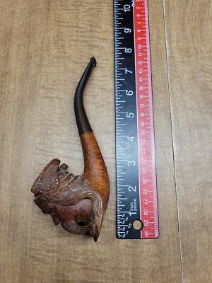 viking tobacco Meerschaum Ready To Plunder 1/2 Bent Pipe By Paykoc M21024 Viking Leather Large Flap Tobacco