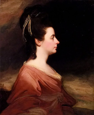 Oil painting george romney - portrait of harriet gale, mrs john ...