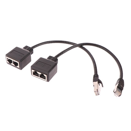 Ethernet Splitter RJ45 1 Male to 2 Female LAN Ethernet Cable Splitter Cable - Photo 12/12