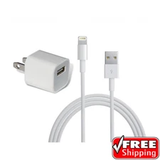 Apple Original Wall Charger iPod iPhone USB Power Brick and Cable 5W MD810LL/A