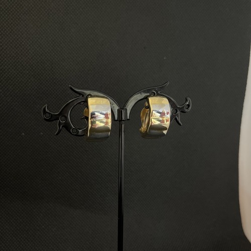 Boucles D'oreilles Clips Vintage Doré Argenté - Fantaisie - Occasion Très Bon état - Sans Marque