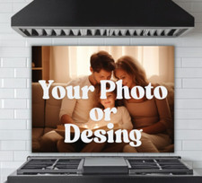 Custom Glass Splashback for Kitchen Toughened Backsplash Tile, Stove, Sink Panel