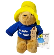 Eden Paddington Bear Plush Toy Stuff Animal Soft Teddy Cuddle Vintage Christmas