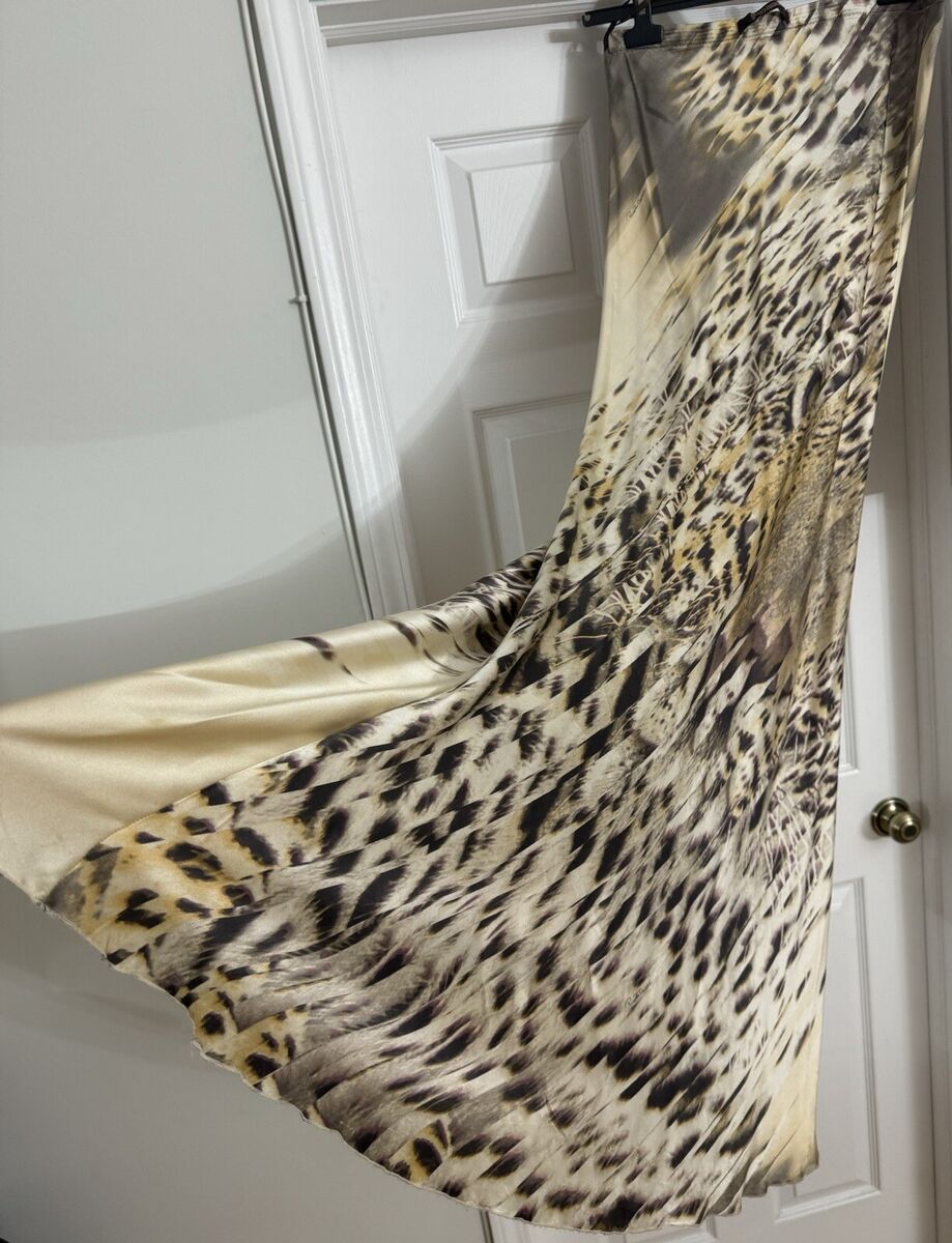 Vtg Roberto Cavalli animal print silk maxi skirt S (fits S Vtg Roberto Cavalli animal print silk maxi skirt S (fits S