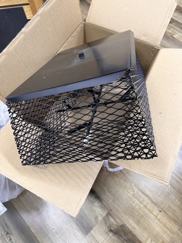 Chimney Cap Galvanized Steel Adjustable Flue Guard Spark Arrestor Black