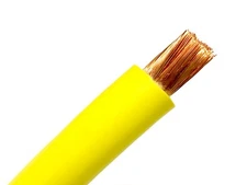 10 FT #1 AWG WELDING BATTERY CABLE YELLOW 600V PURE COPPER SOLAR USA MADE 105c 
