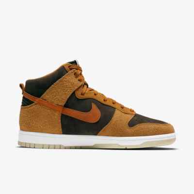 Nike Dunk High Retro PRM Dark Curry Shoes DD1401-200  Size 8