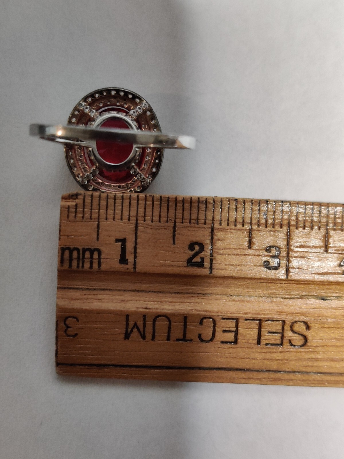 Stunning Large Lab Created Ruby Cocktail Ring Ste… - image 9