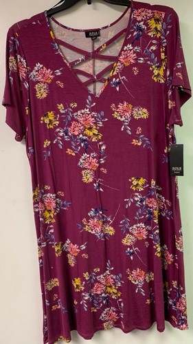A.N.A Floral Short Sleeve Midi Dress 