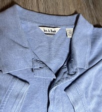 Jos. A. Bank Blue Short Sleeve Polo Shirt Mens Stretch Collared Casual Size XL