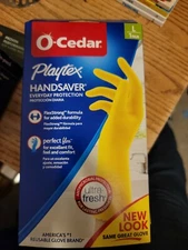 Playtex O-Cedar Handsaver Rubber Gloves Reusable Size Large 1 Pair 