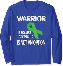 Traumatic Brain Injury Warrior Green Ribbon Tbi Long Sleeve T-shirt Traumatic Brain Injury Warrior Green Ribbon Tbi Long Sleeve T-shirt