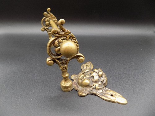 Vintage Antique Brass Toilet Paper Roll Holder CHERUBS ANGELS Japan Wall Mount - Picture 11 of 14
