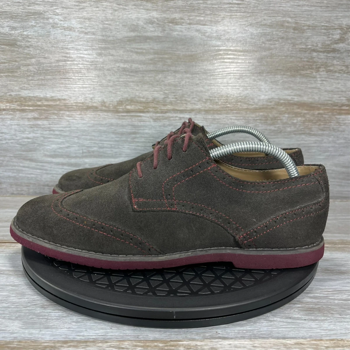 Calvin Klein dark brown suede men\'s lace up shoes. NWOT Calvin Klein Suede Men main image 3