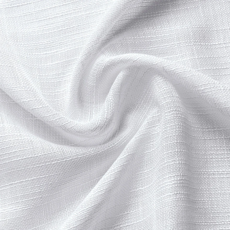 2 Panel Rustic Farmhouse Linen Kitchen Curtain Short Cafe Tiers for Small Window - Image 2 of 4