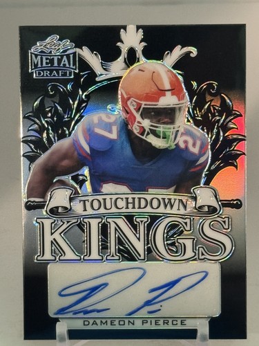 Dameon Pierce 2022 Leaf Metal Draft BLACK Touchdown Kings Rookie Auto /15 C207 - Picture 4 of 7