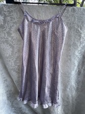 Vintage Jaclyn Smith Confetti Dot Satin Slip Nightgown Ruffle Hem Chemise M