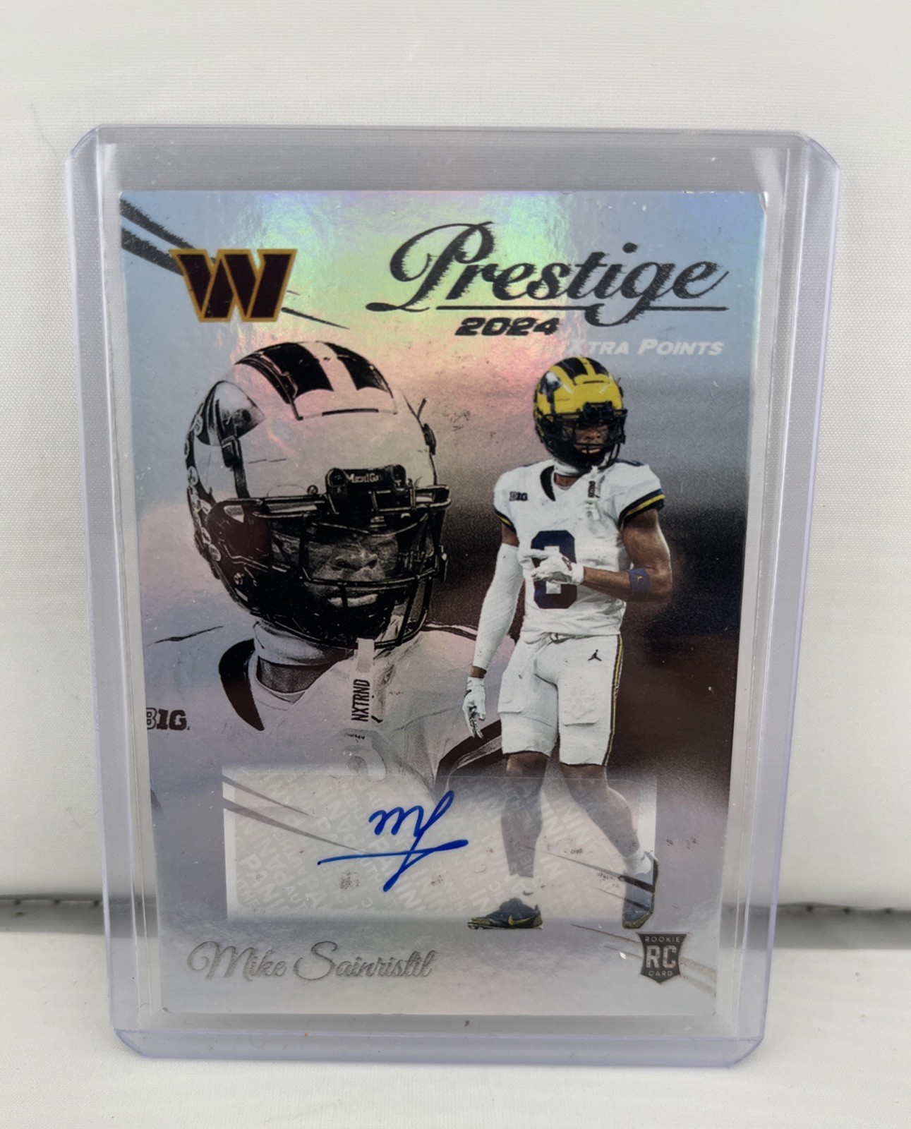 Mike Sainristil Panini Prestige #337 Xtra Points Premium-Signature
