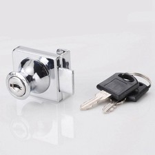 1-10PCS Hardware Glass Door Lock Lockset Cabinet Door Lock Cabinet Display Lock