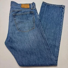 Polo Ralph Lauren Jeans Mens 34 Blue Hampton Relaxed Straight Denim Pants 36x31