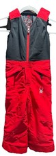 Kids Girls Or Boys Spyder Red  Black Ski Pant/Bib Size 4 Small To Tall Snow