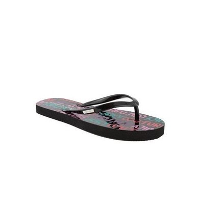 juicy Juicy Couture Womens 6 M Black Logo Zamia Flip Flop Sandals NEW