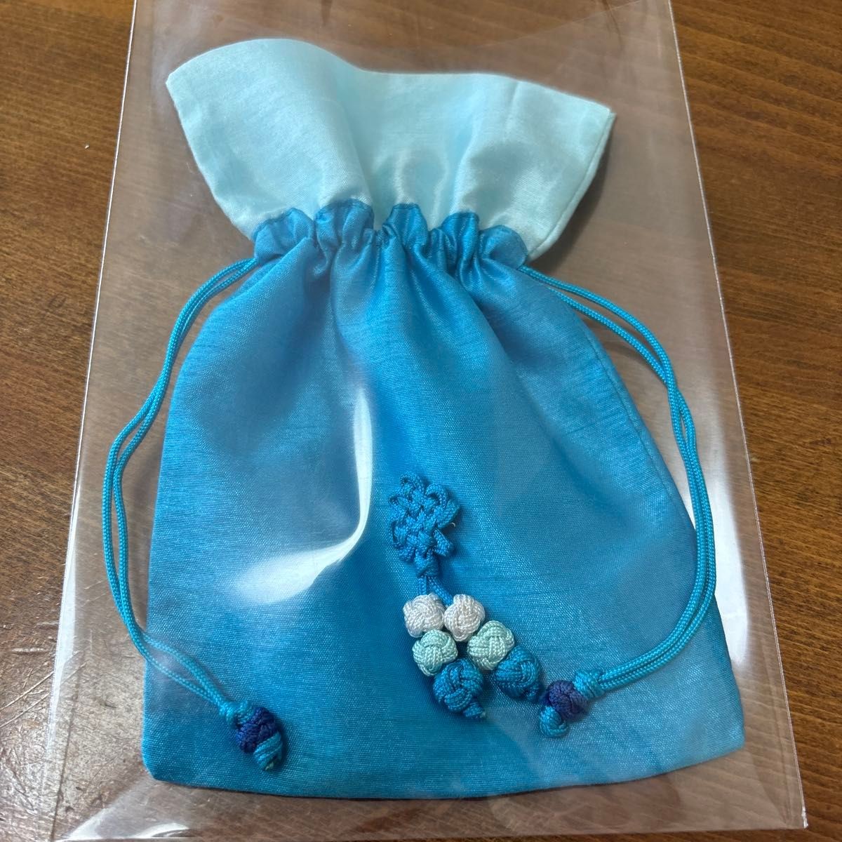 Korean drawstring bag, traditional pattern, unuse… - image 1