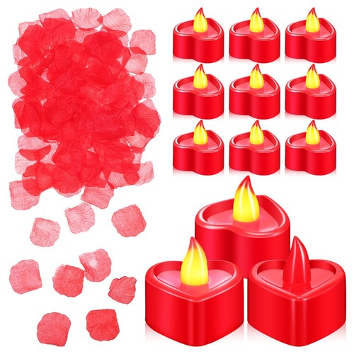 Pssopp 18 Candele A Forma Di Cuore: Rosa, Profumate Per Matrimonio, San Valentino E Cene Romantiche - 2