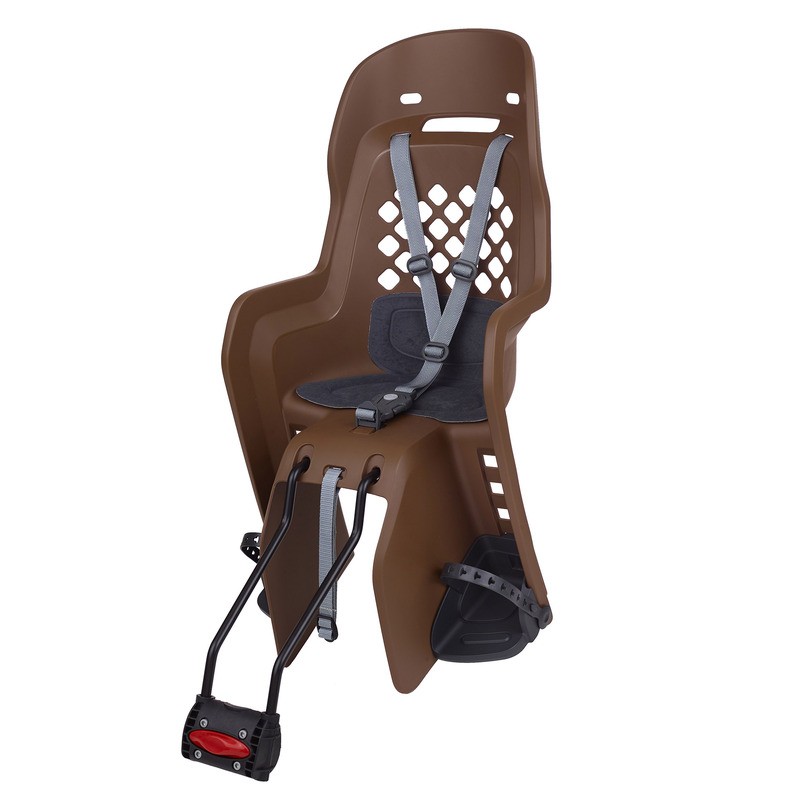 Siège vélo arrière Polisport Joy FF 29 fixation cadre pour transport enfant marron gris