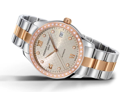 Frederique Constant Women's Automatic Silver Rose Gold Watch 36MM