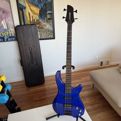 Fernandes Tremor 4 String Electric Bass Guitar Blue Japan W/ Hard Shell Case