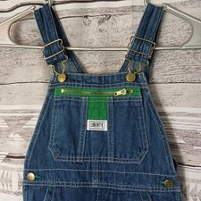 Liberty Bib Overalls Youth 8R Blue Denim Green Zipper 2021