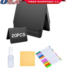 20pcs Mini Chalkboard Signs Erasable Food Labels Party Buffet Table Decor New